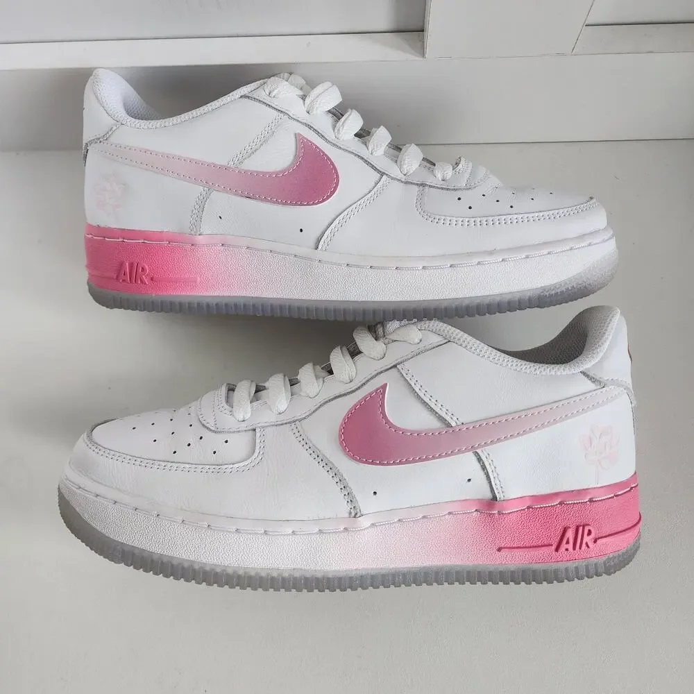 Nike Air Force 1 Low '07‎ PRM San Francisco Chinatown Lotus Flower 6.5Y / W8